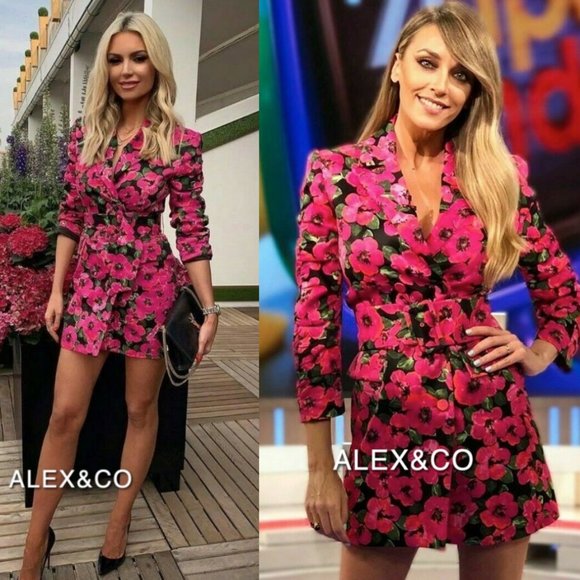 zara blazer dress with belt